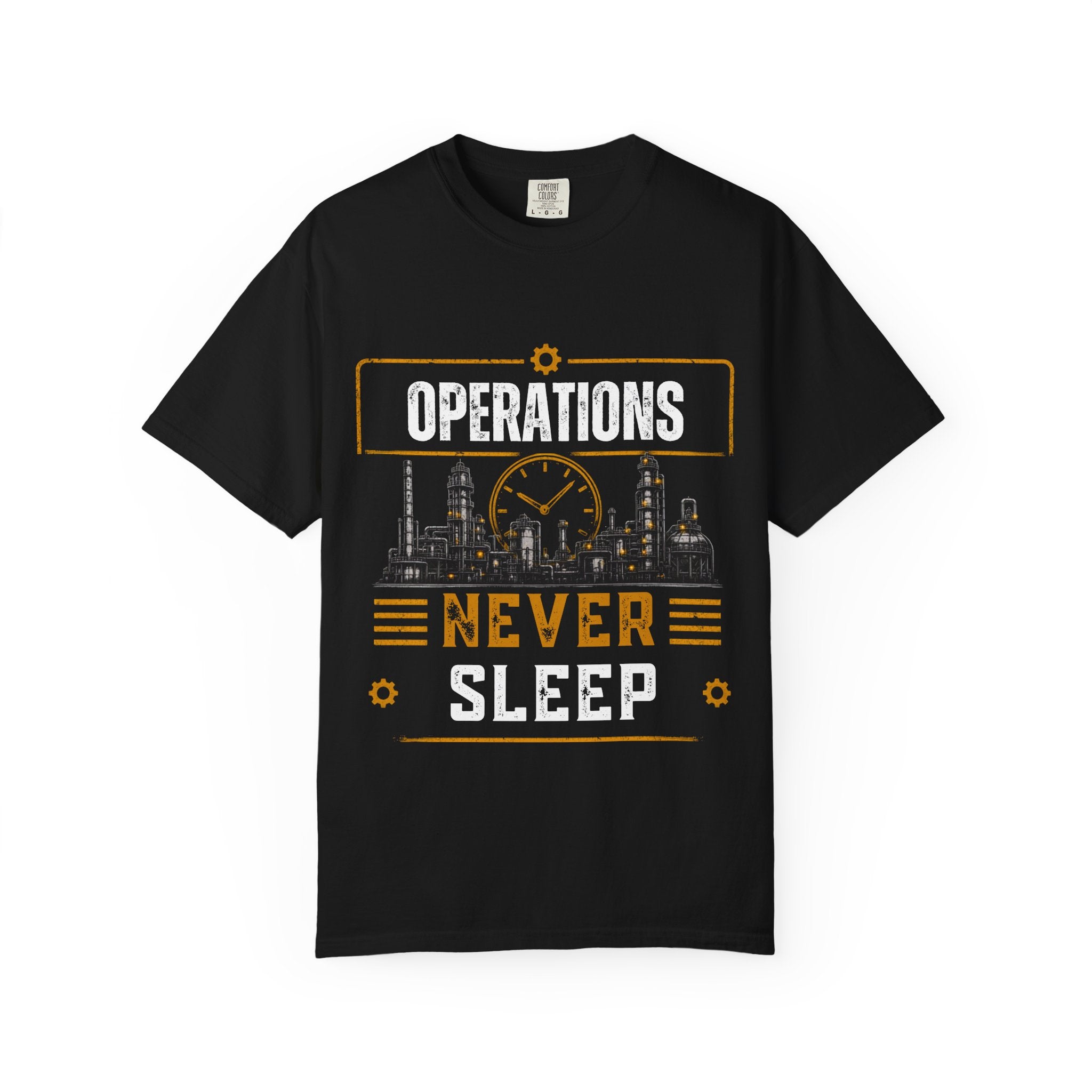 Operations Never Sleep T-Shirt | Industrial Plant Shift Worker Tee