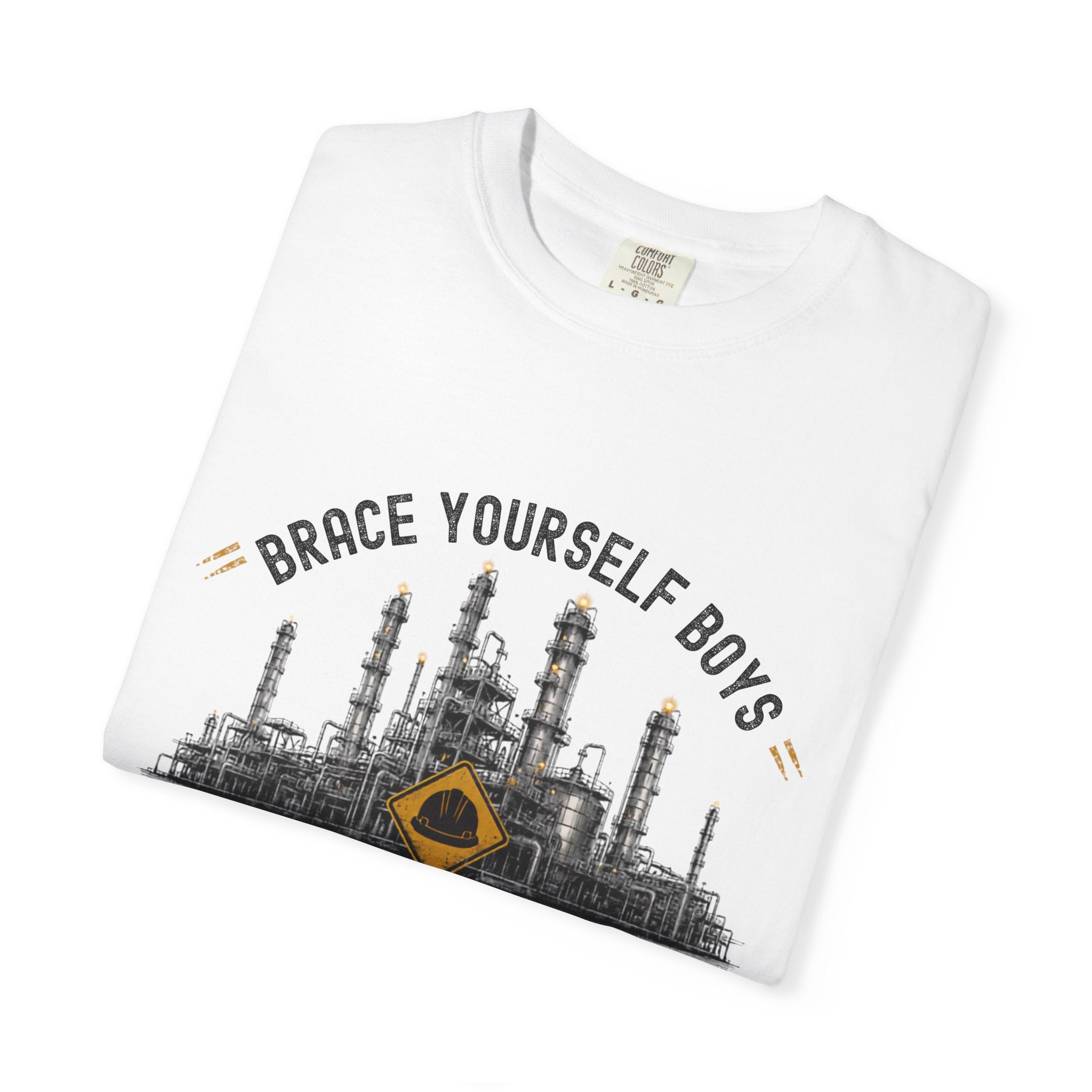 Brace Yourself Boys It's Startup Season T-shirt | Industrial Rig Graphic