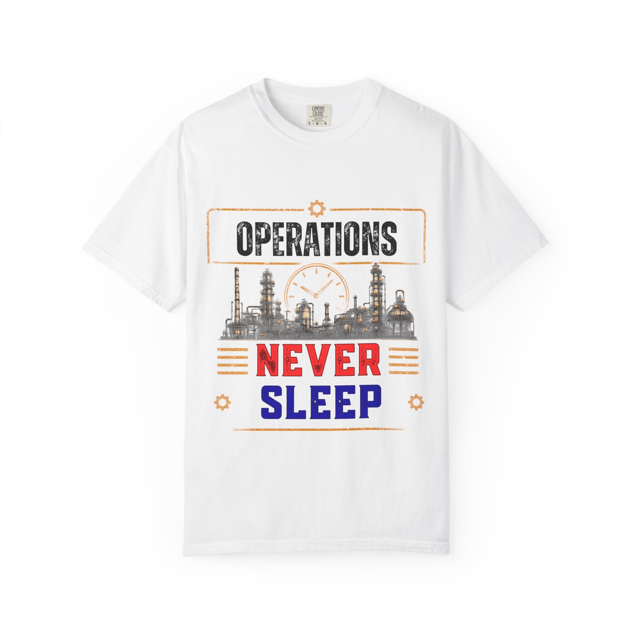 Operations Never Sleep T-Shirt | Industrial Plant Shift Worker Tee