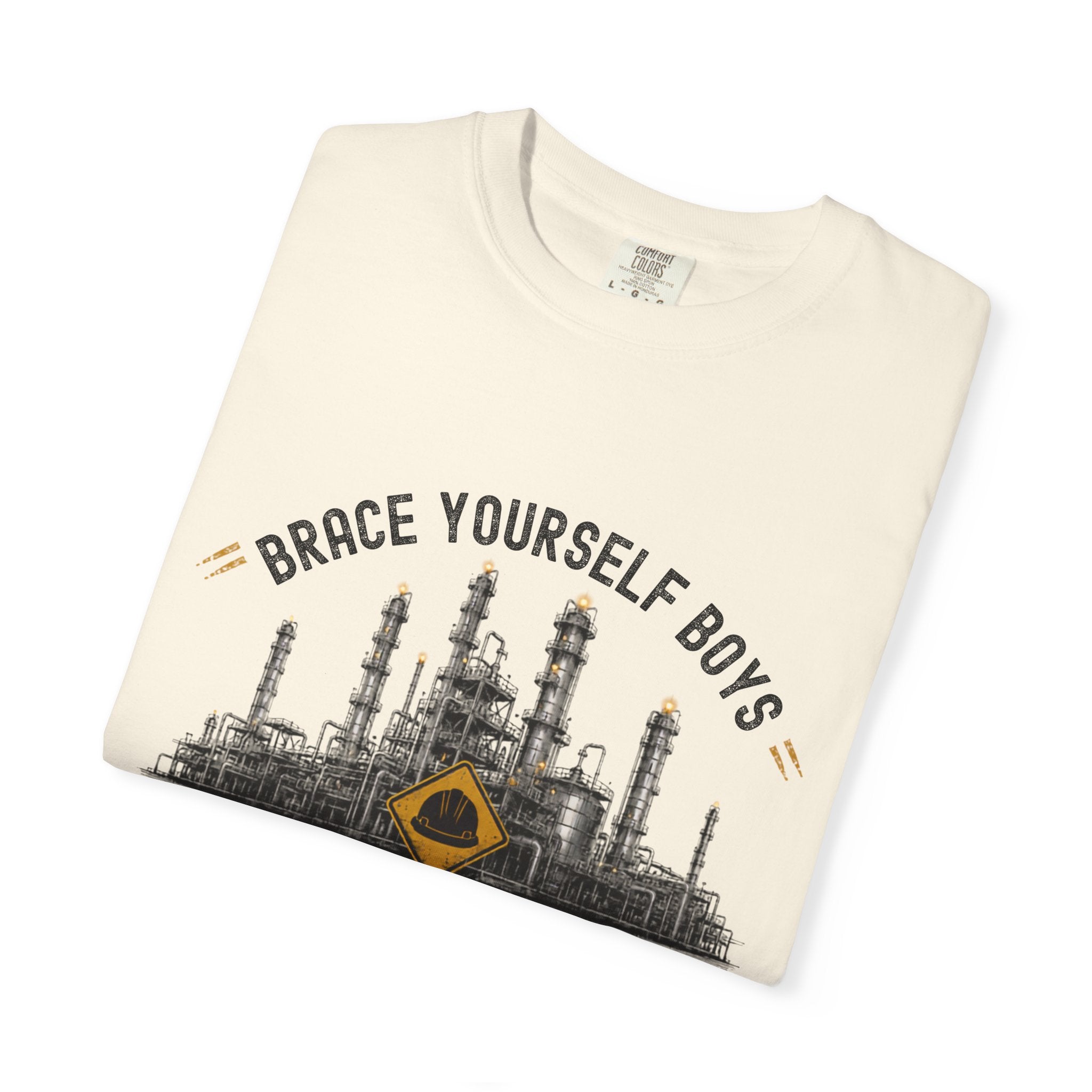 Brace Yourself Boys It's Startup Season T-shirt | Industrial Rig Graphic