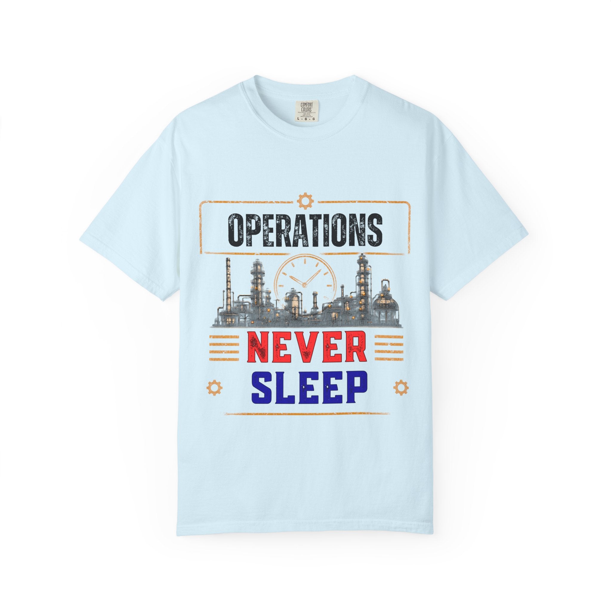 Operations Never Sleep T-Shirt | Industrial Plant Shift Worker Tee
