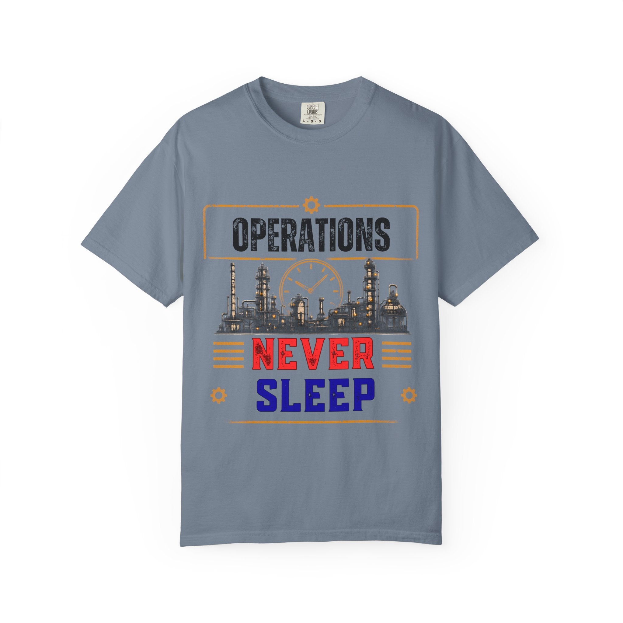 Operations Never Sleep T-Shirt | Industrial Plant Shift Worker Tee