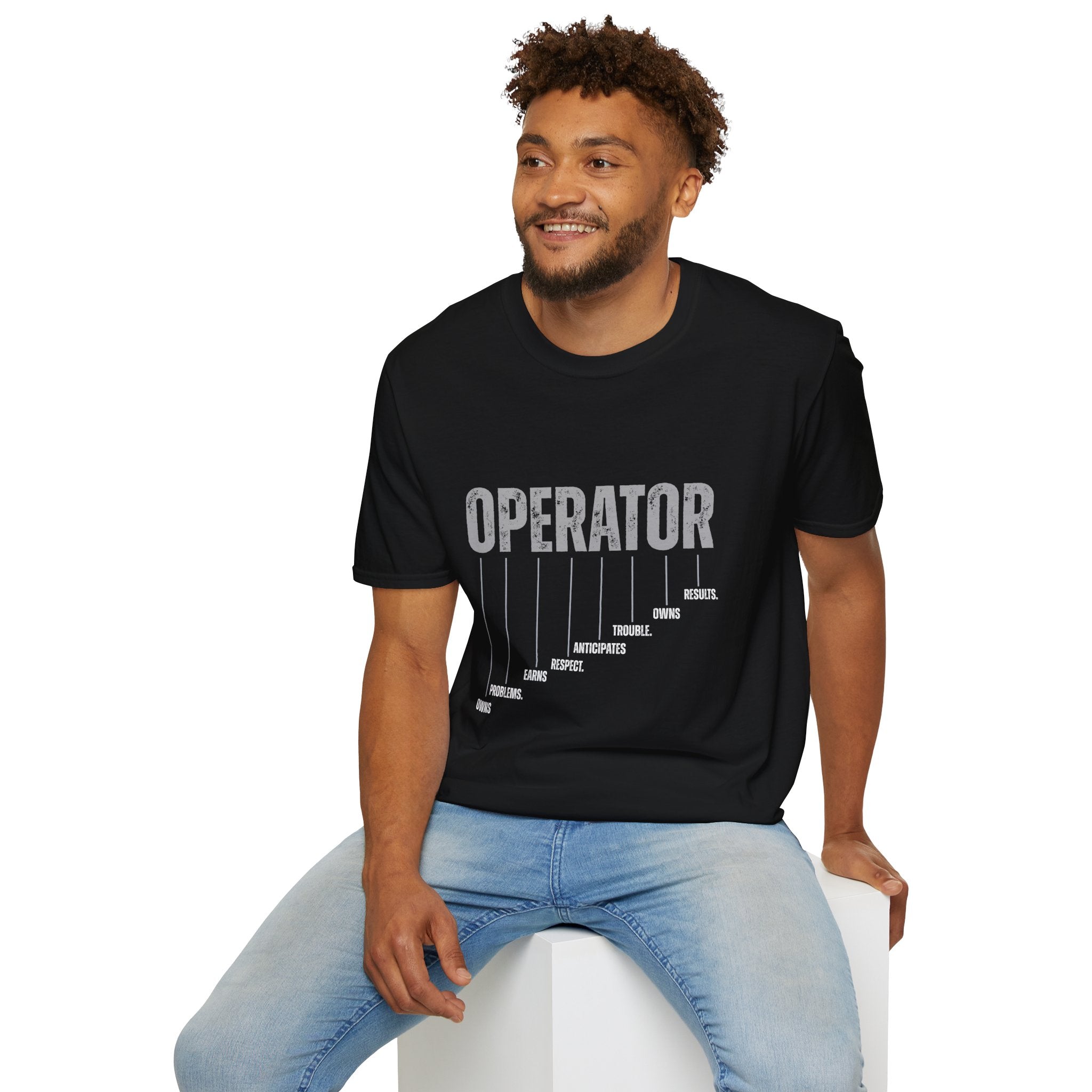 Operator Graphic T-Shirt — Distressed Bold Workwear Tee