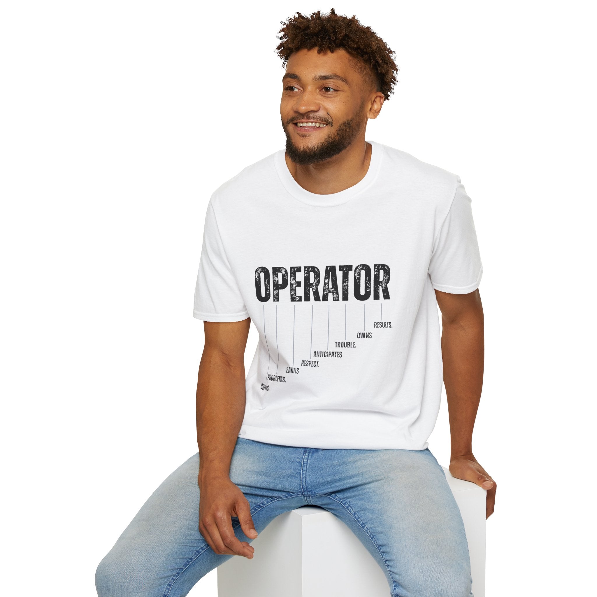 Operator Graphic T-Shirt — Distressed Bold Workwear Tee