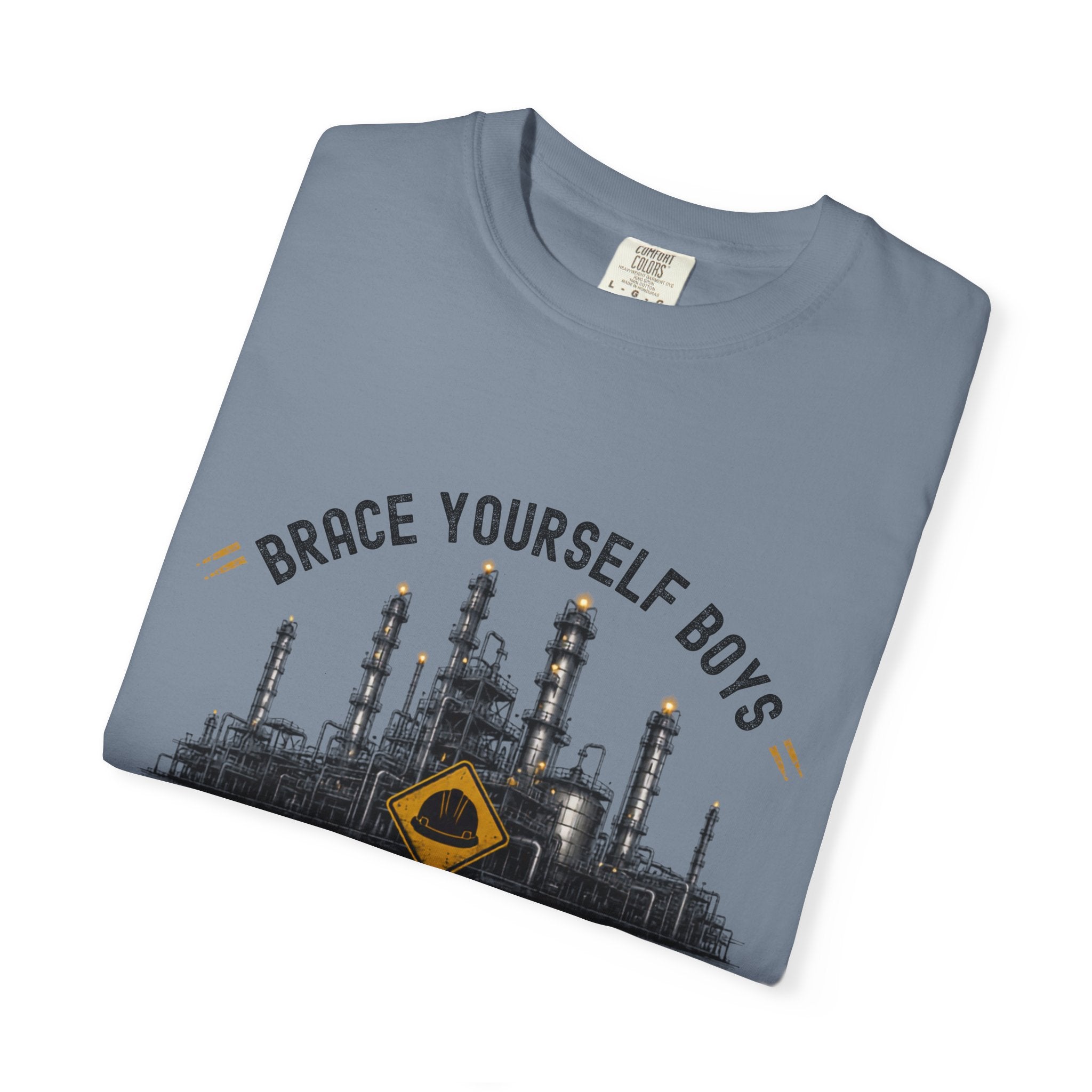 Brace Yourself Boys It's Startup Season T-shirt | Industrial Rig Graphic