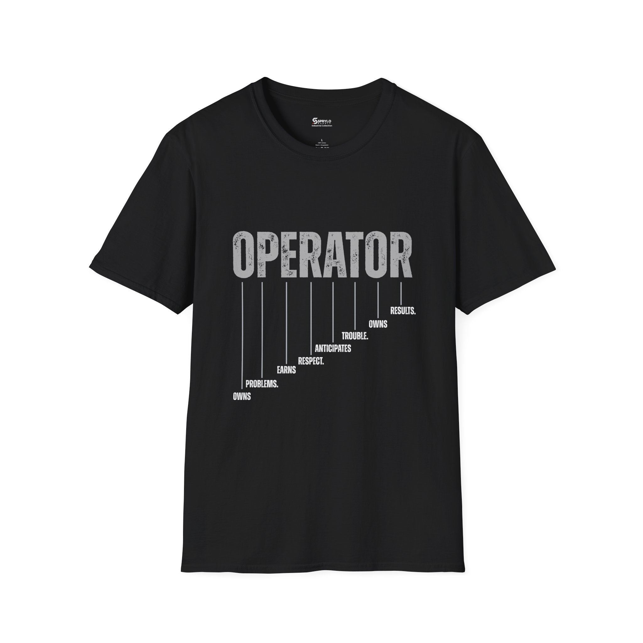 Operator Graphic T-Shirt — Distressed Bold Workwear Tee