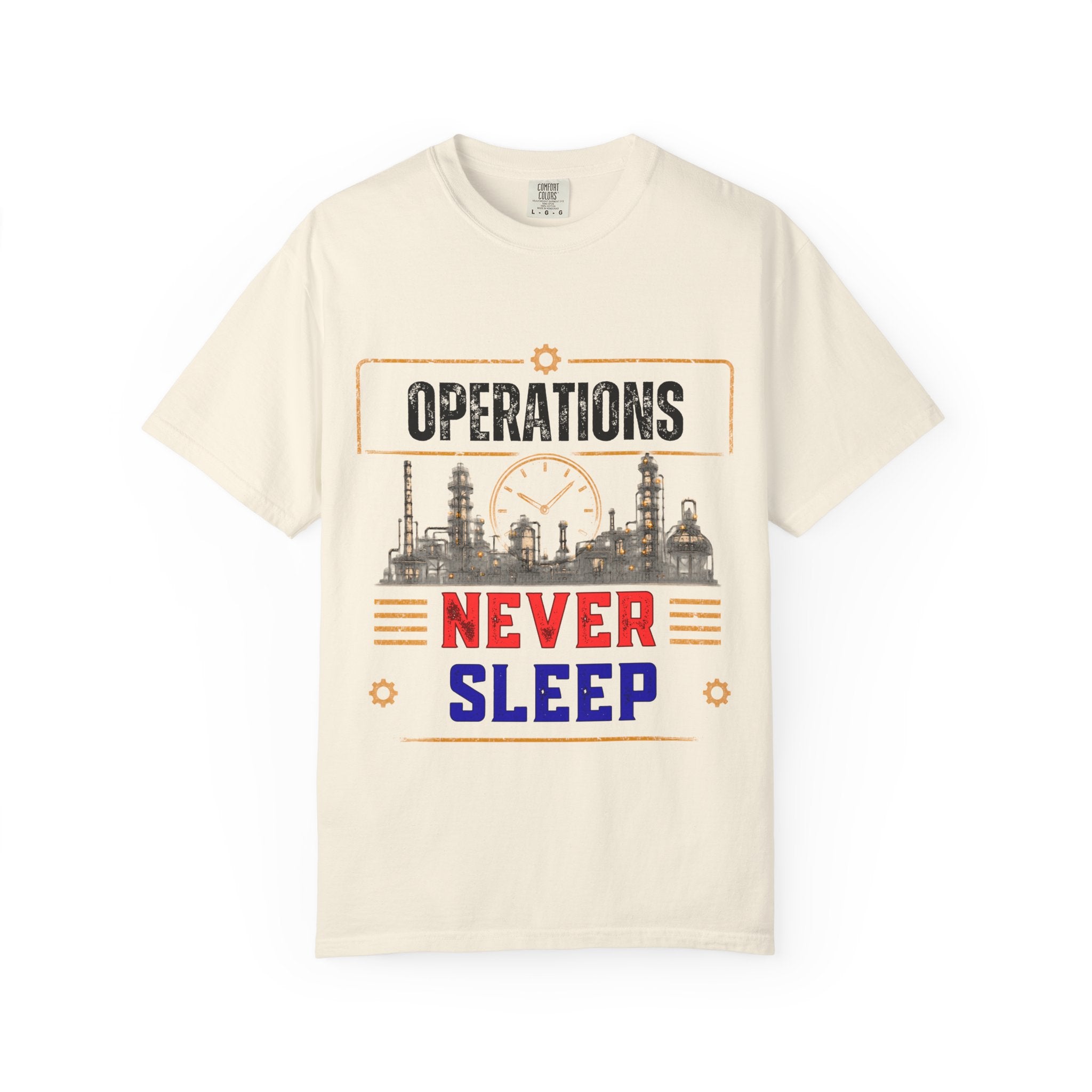 Operations Never Sleep T-Shirt | Industrial Plant Shift Worker Tee