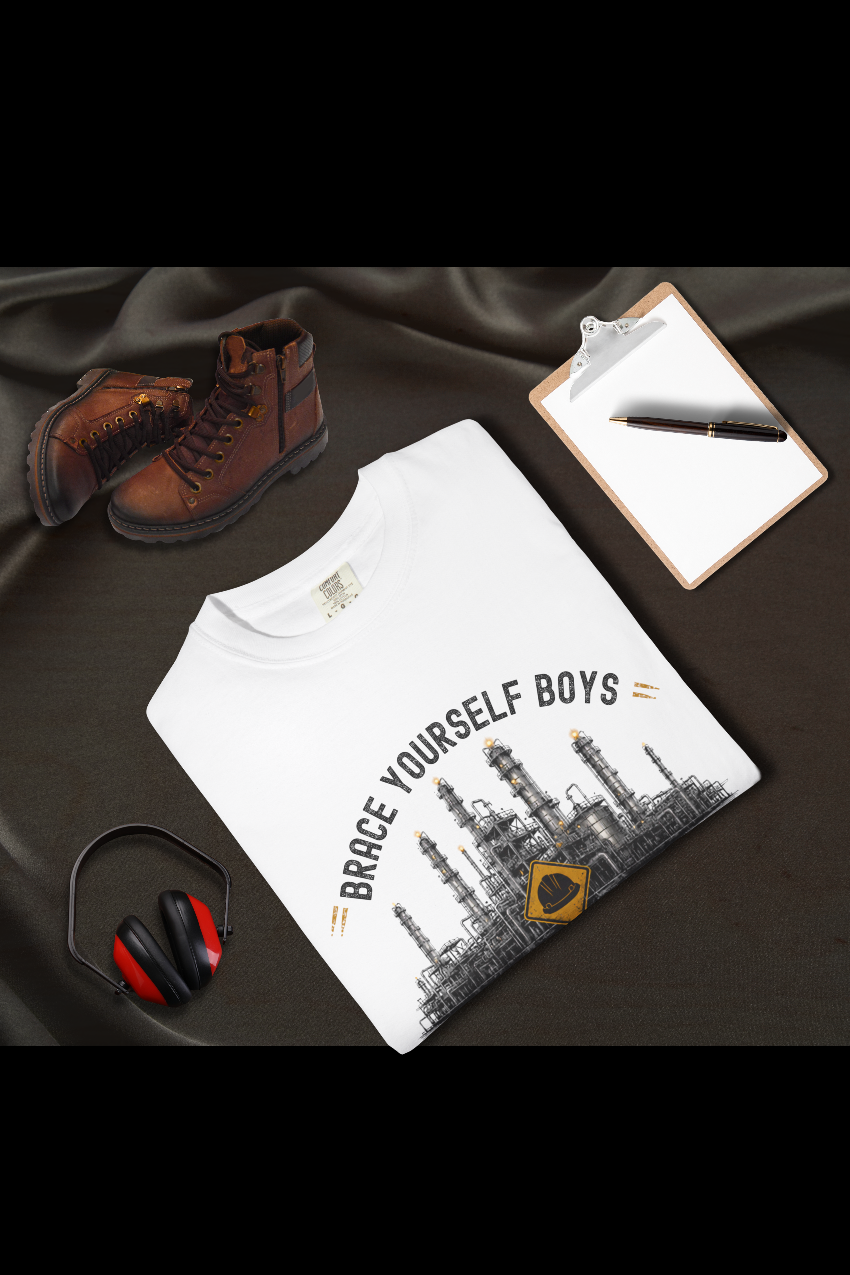 Brace Yourself Boys It's Startup Season T-shirt | Industrial Rig Graphic