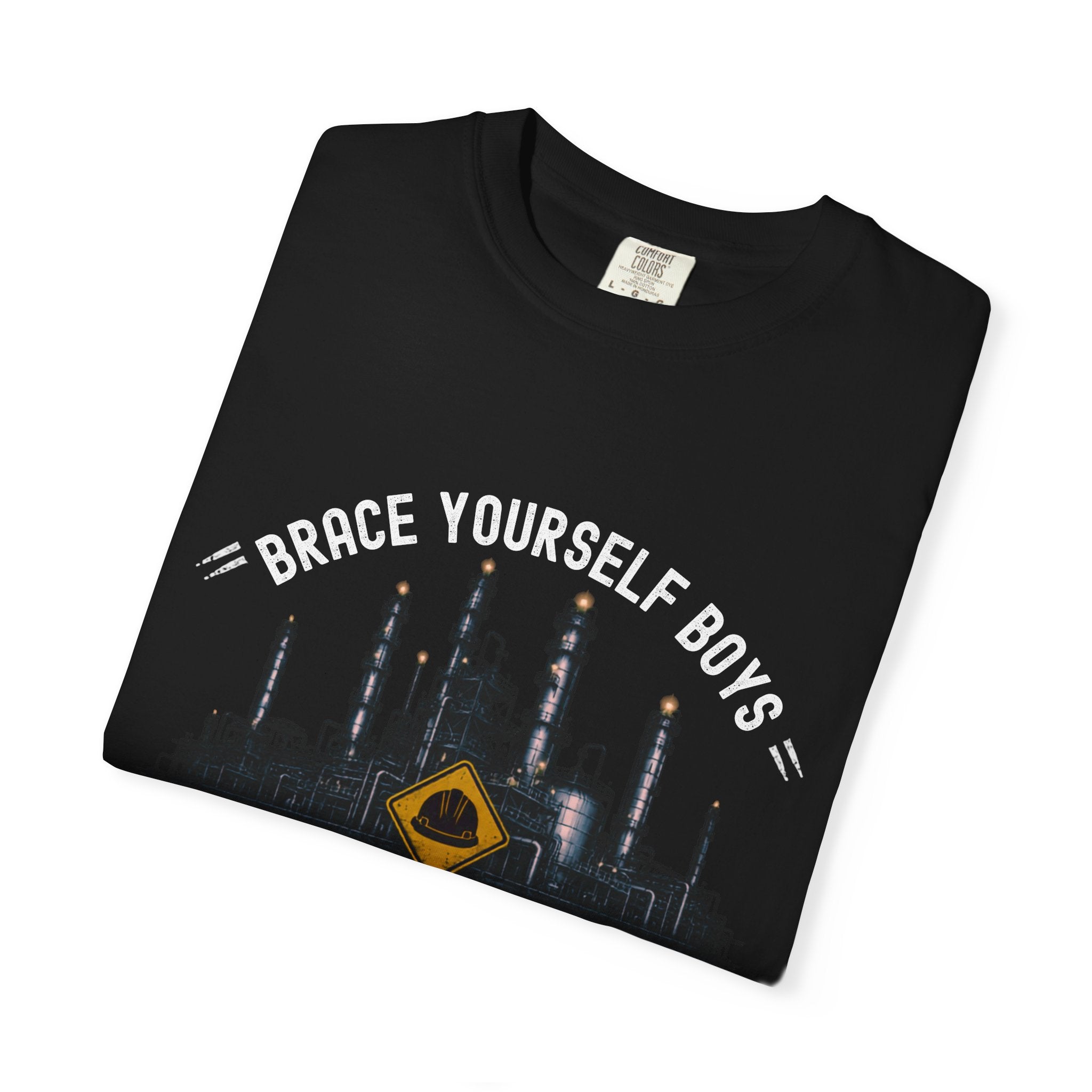 Brace Yourself Boys It's Startup Season T-shirt | Industrial Rig Graphic