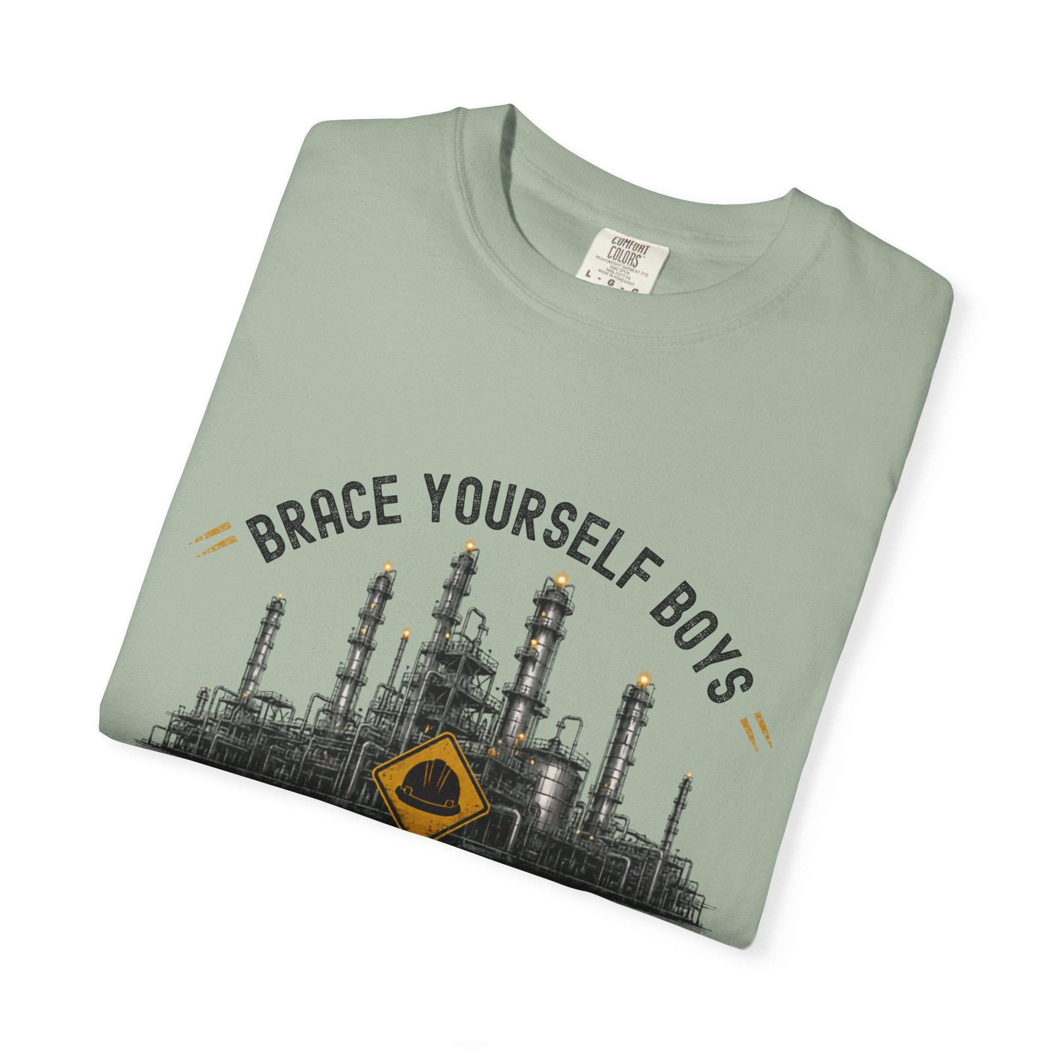 Brace Yourself Boys It's Startup Season T-shirt | Industrial Rig Graphic