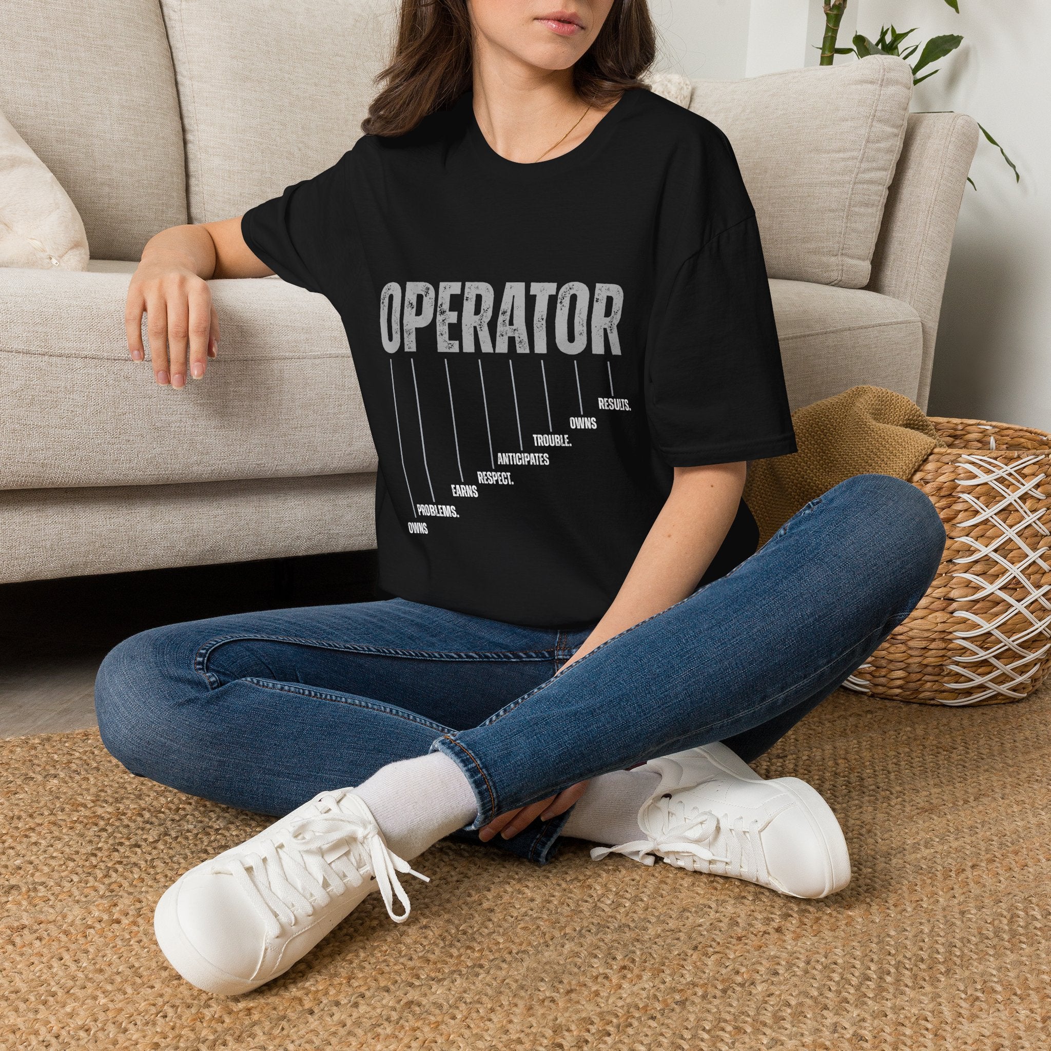Operator Graphic T-Shirt — Distressed Bold Workwear Tee
