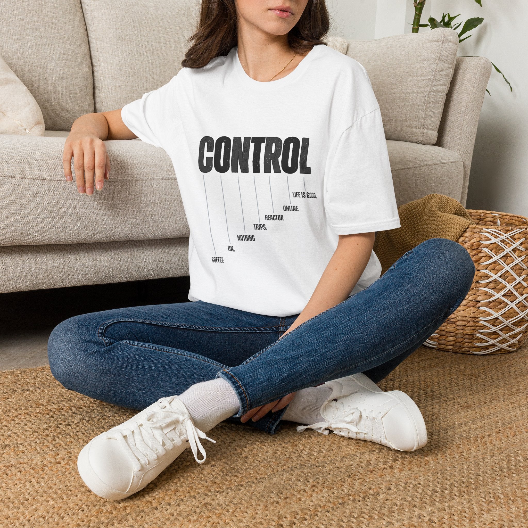 Control Graphic T‑Shirt — 'CONTROL' Minimalist Typography Tee