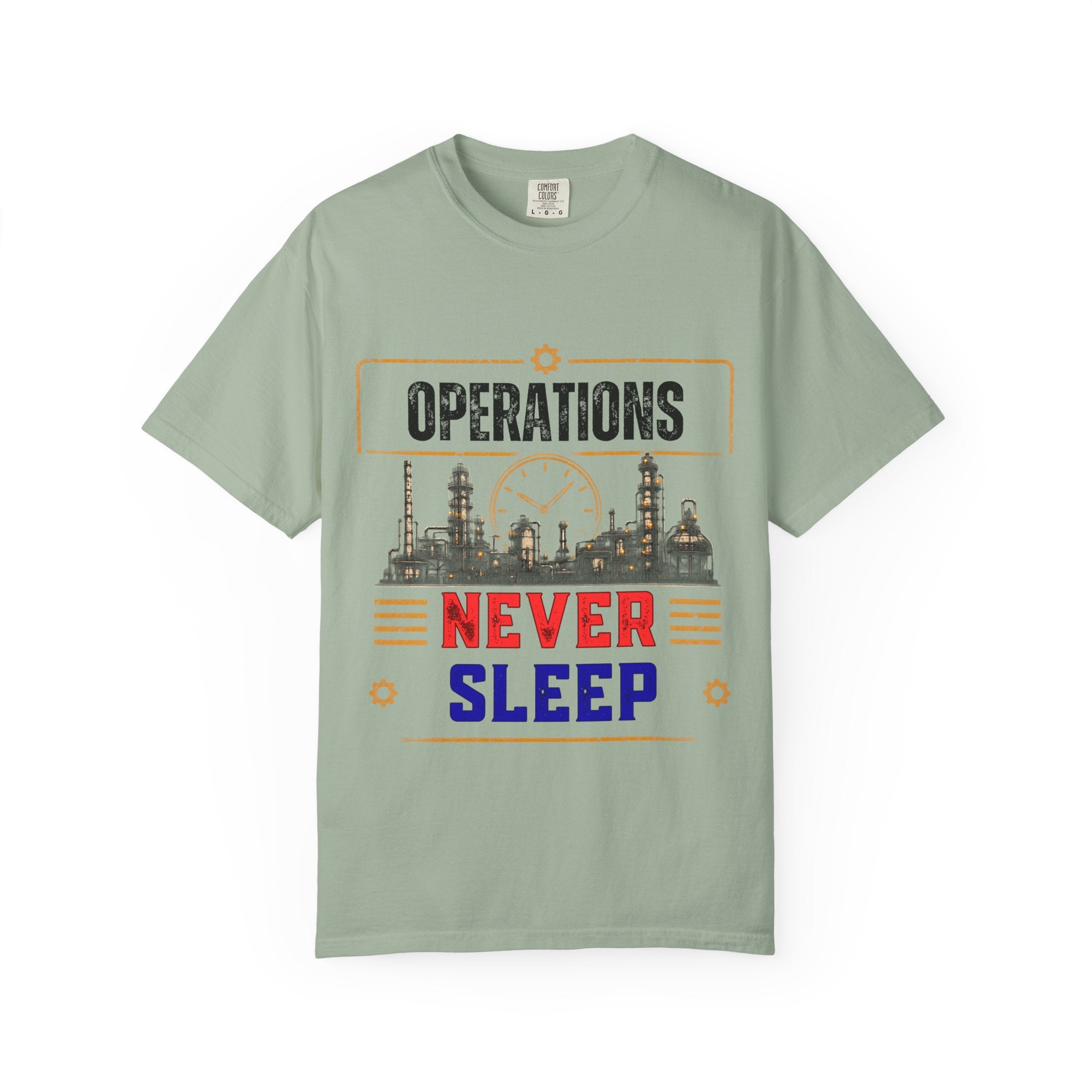 Operations Never Sleep T-Shirt | Industrial Plant Shift Worker Tee