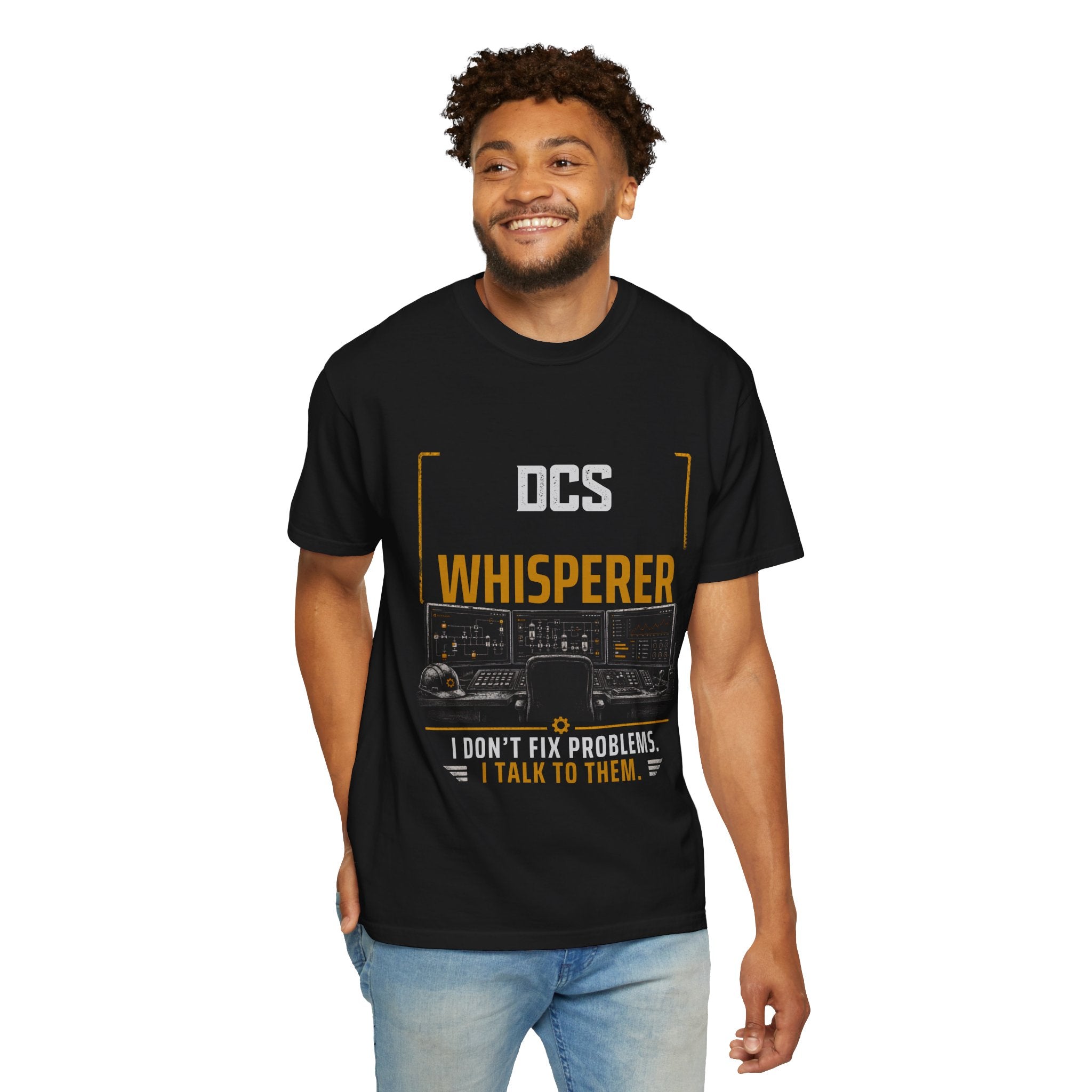 DCS Whisperer I Don't Fix Problems I Talk To Them T-Shirt | IT Tech Tee